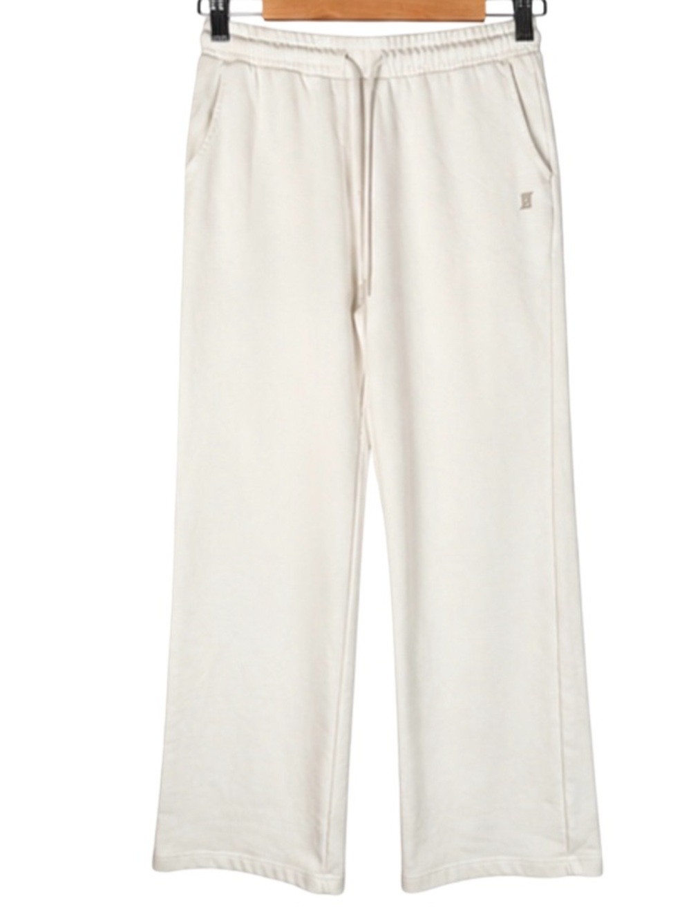 Faith Connexion Cream Off White Terry Knit Wide Leg Lounge Sweatpants Size Larg